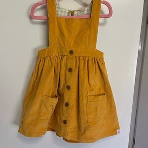 Kids Mustard Yellow Corduroy Dress